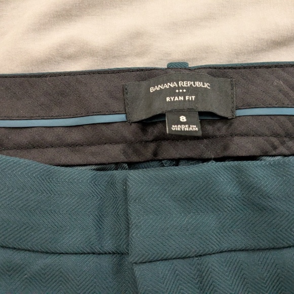 Banana Republic Ryan Fit Pants Size 8 Dark Teal - Picture 2 of 7